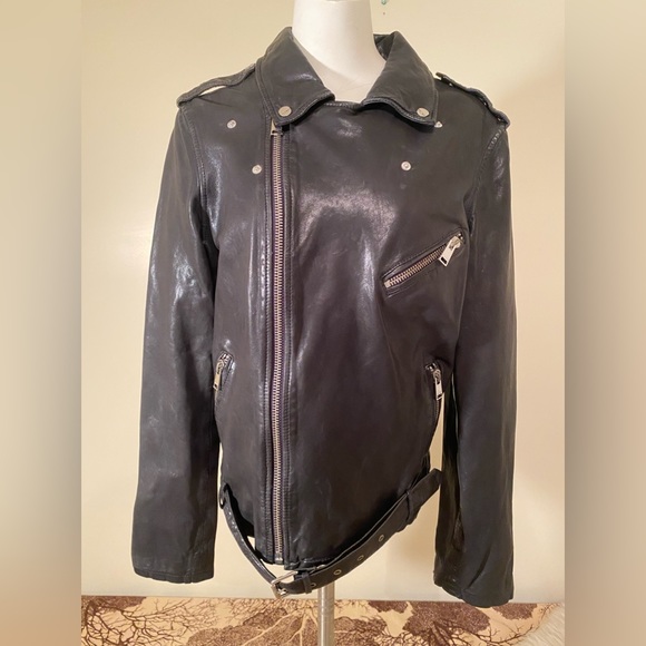 Lamarque Kiyoshi Leather Biker Jacket size L NWT - Picture 2 of 15